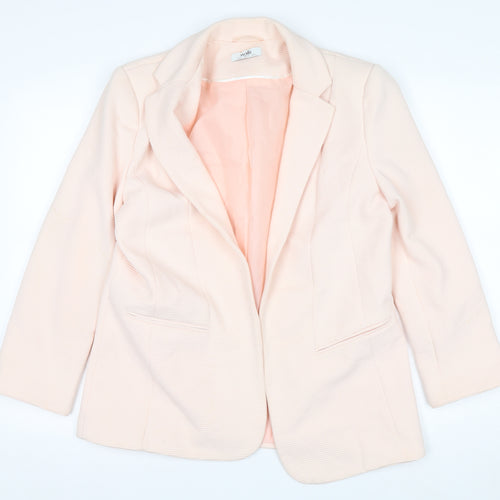 Wallis Women Ivory Tailored Blazer Jacket Size 12 Single-Breasted