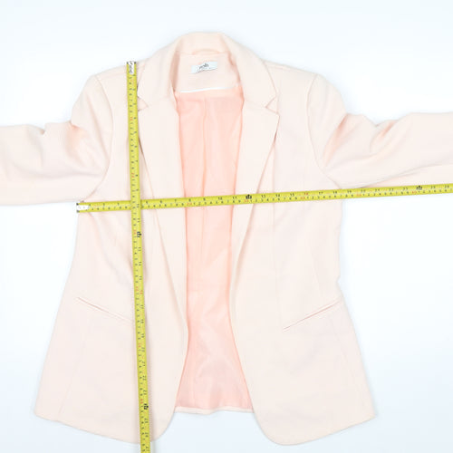 Wallis Women Ivory Tailored Blazer Jacket Size 12 Single-Breasted