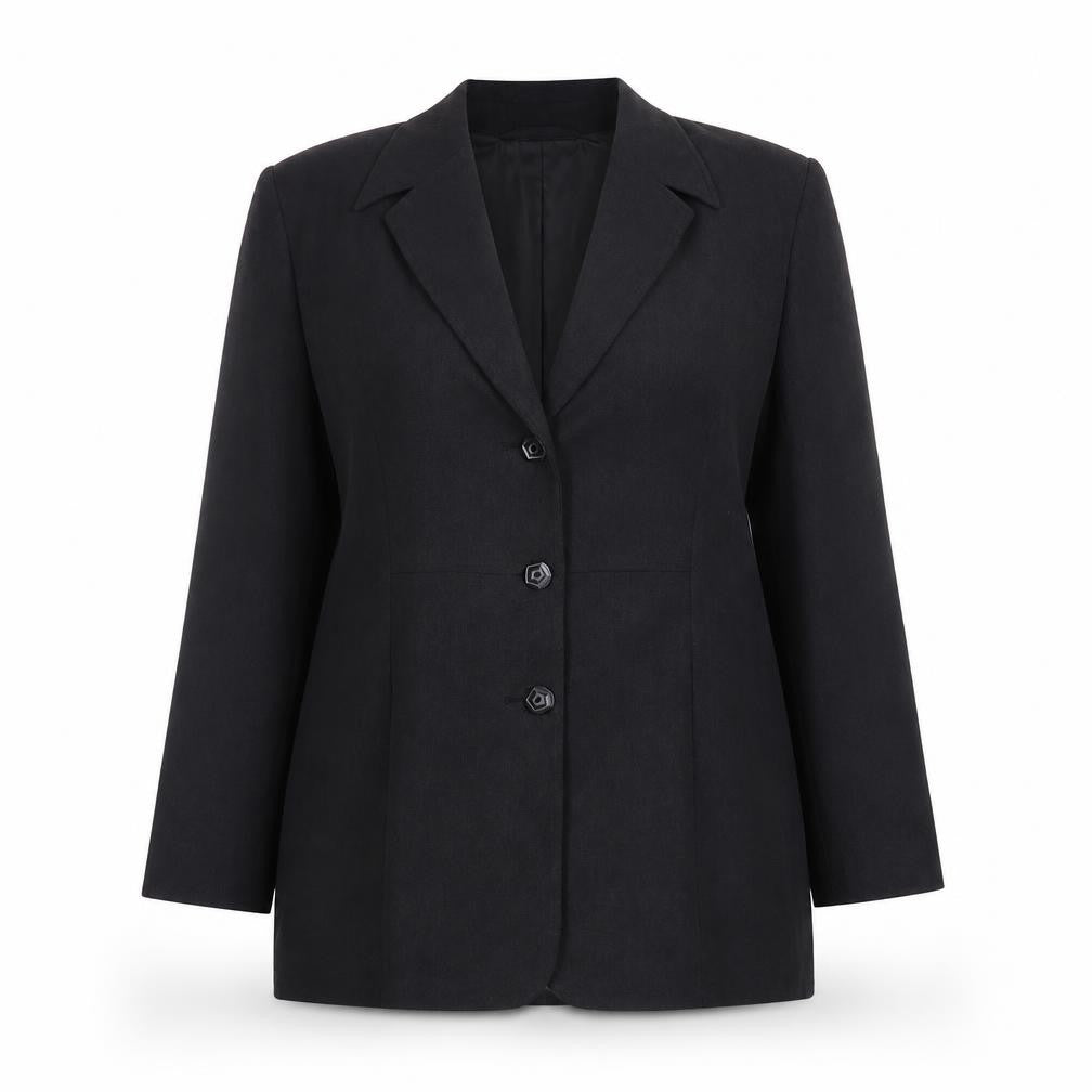 Front view of Country Casuals Women Black, size 14, Classic Lined Blazer