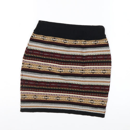 Miss Selfridge Women Multicoloured Knit Pencil Skirt Size 8