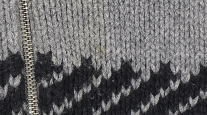 Armani Exchange Men's Grey Full Zip Chunky Knit Jumper Size S