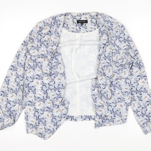 New Look Women’s Blue Floral Lightweight Blazer Size 10
