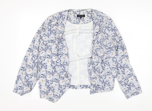 New Look Women’s Blue Floral Lightweight Blazer Size 10