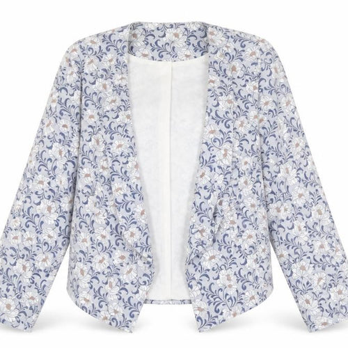 New Look Women’s Blue Floral Lightweight Blazer Size 10