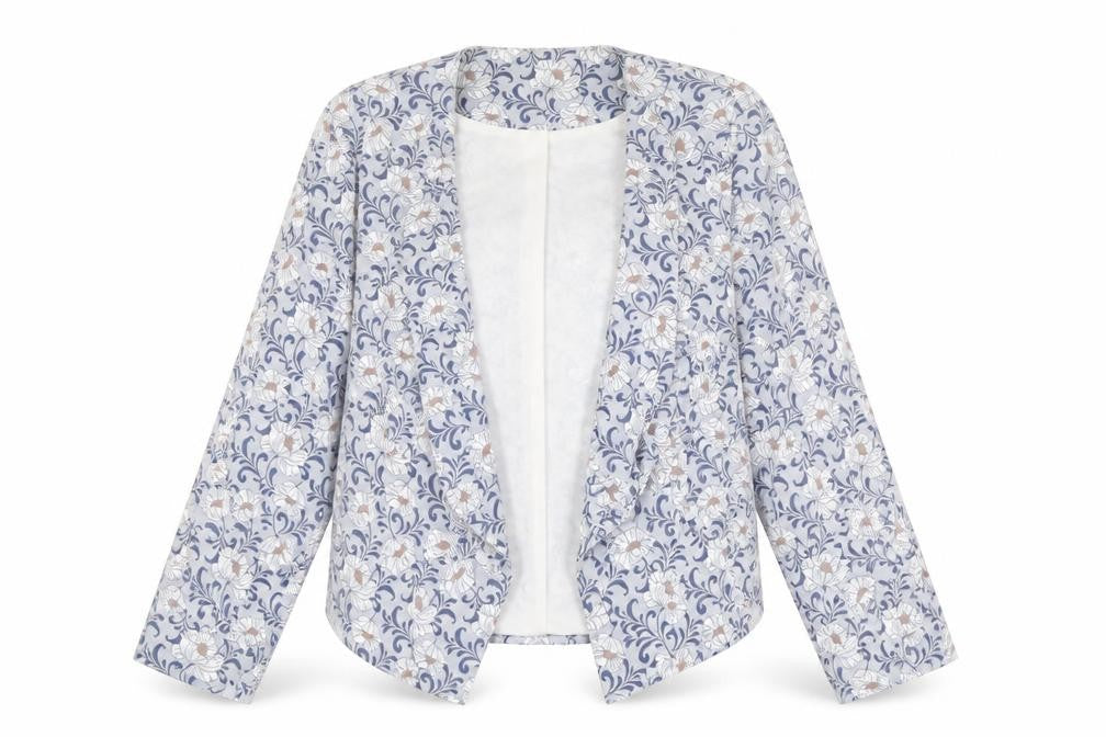 New Look Women’s Blue Floral Lightweight Blazer Size 10