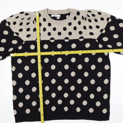 Next Women’s Black Polka Dot Crew Neck Pullover Jumper XL Tall