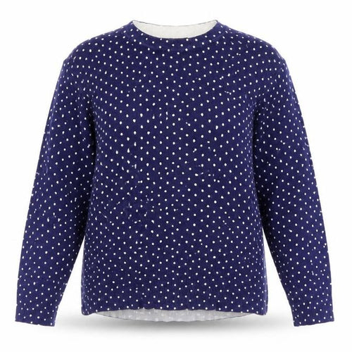 Design History Womens Blue Polka Dot Jumper Size 10 Crew Neck Knit