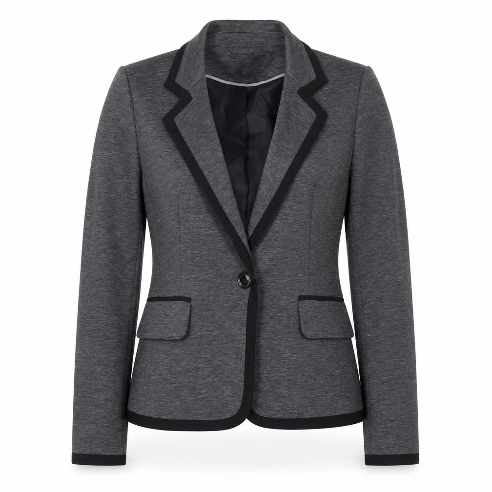 Front view of The Department Women's Grey, size 12, Single-Breasted Blazer