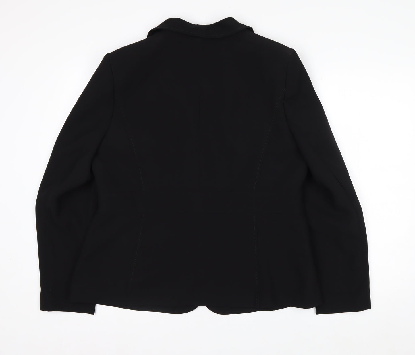 Papaya Women Black Tailored Notch Blazer Size 18