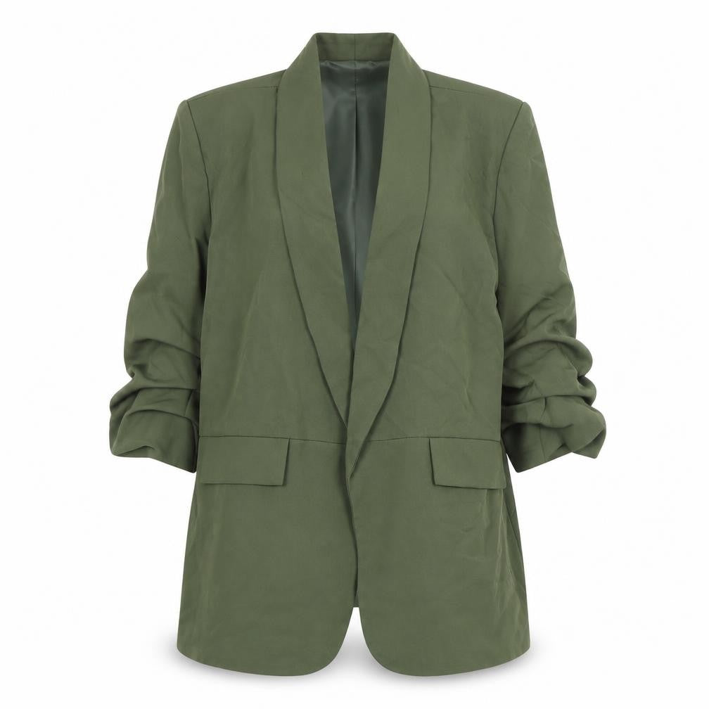 Pink Boutique Women’s Green Shawl Collar Blazer XL Woven Jacket
