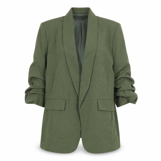 Pink Boutique Women’s Green Shawl Collar Blazer XL Woven Jacket