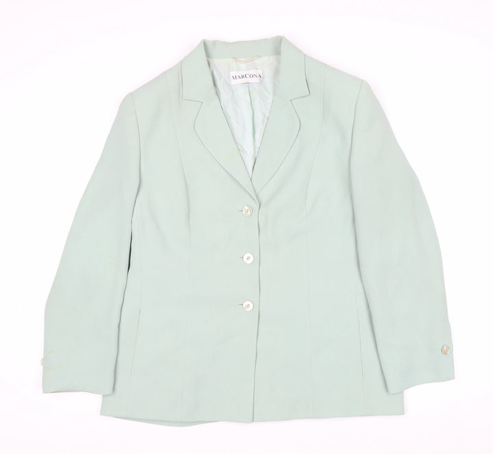 Marcona Women Mint Green Size 16 Classic Single-Breasted Blazer