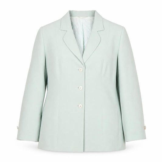 Front view of Marcona Women Mint Green, size 16, Classic Single-Breasted Blazer