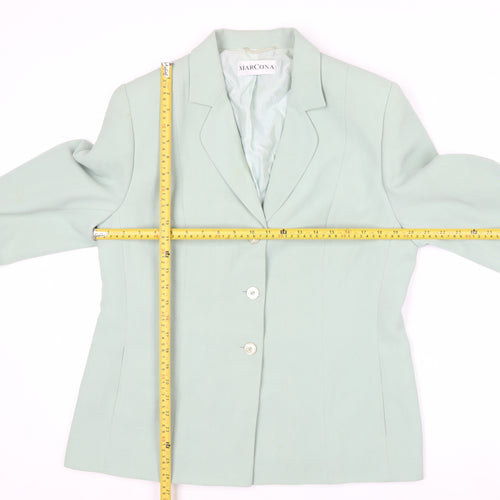 Marcona Women Mint Green Size 16 Classic Single-Breasted Blazer