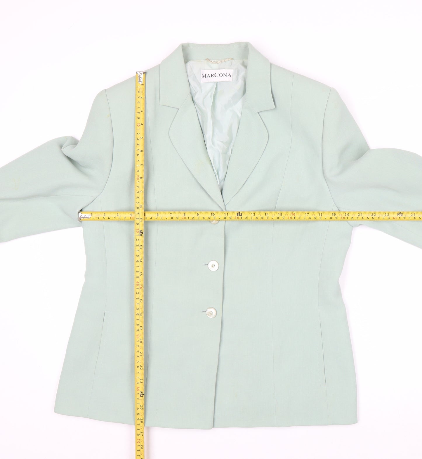 Marcona Women Mint Green Size 16 Classic Single-Breasted Blazer