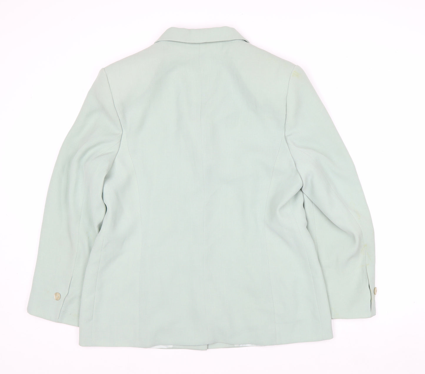Marcona Women Mint Green Size 16 Classic Single-Breasted Blazer
