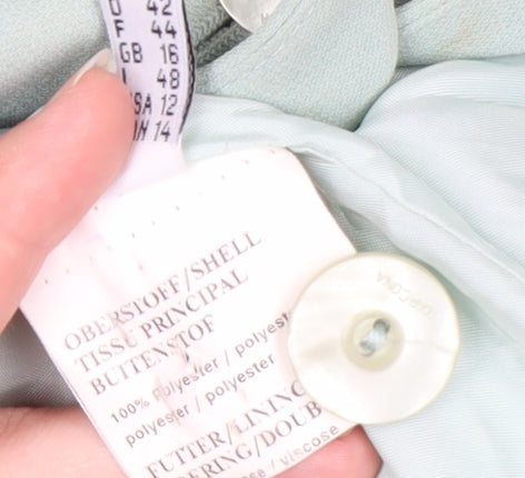Marcona Women Mint Green Size 16 Classic Single-Breasted Blazer