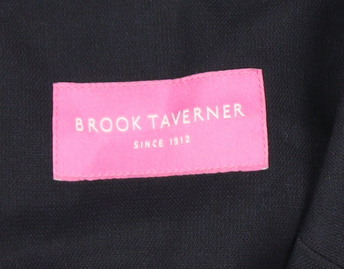 Brook Taverner Women's Navy Classic Single-Breasted Blazer Size 12R