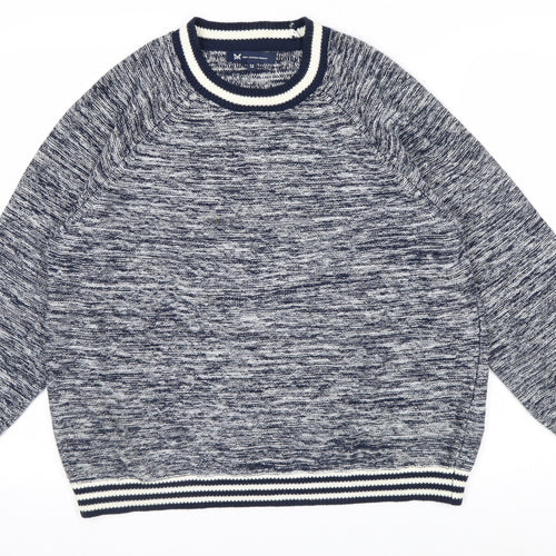 Crew Clothing Company Women's Blue Cotton Crew Neck Jumper Size 12