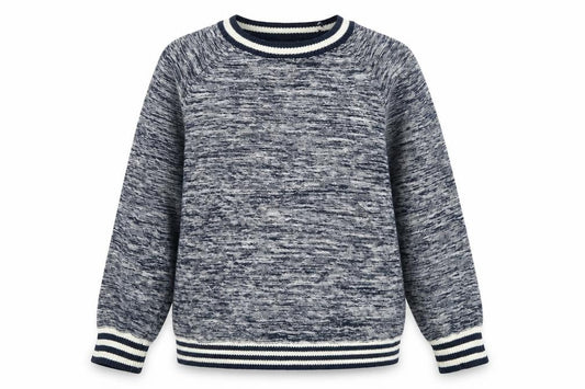 Front view of Crew Clothing Women's Blue Cotton Crew Neck Jumper, size 12