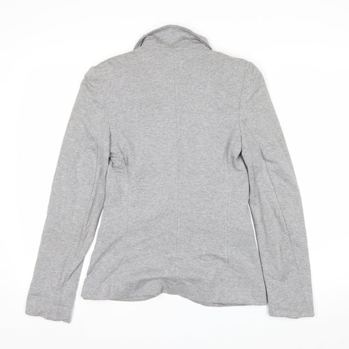 Stradivarius Women Grey Small Two-Button Blazer Jacket