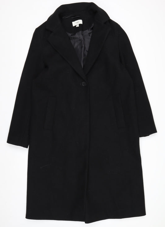 Marks and Spencer Women’s Black Long Overcoat Size 14 Regular Polyester