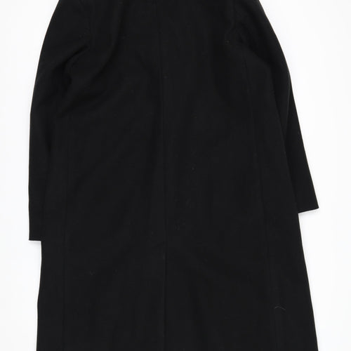 Marks and Spencer Women’s Black Long Overcoat Size 14 Regular Polyester