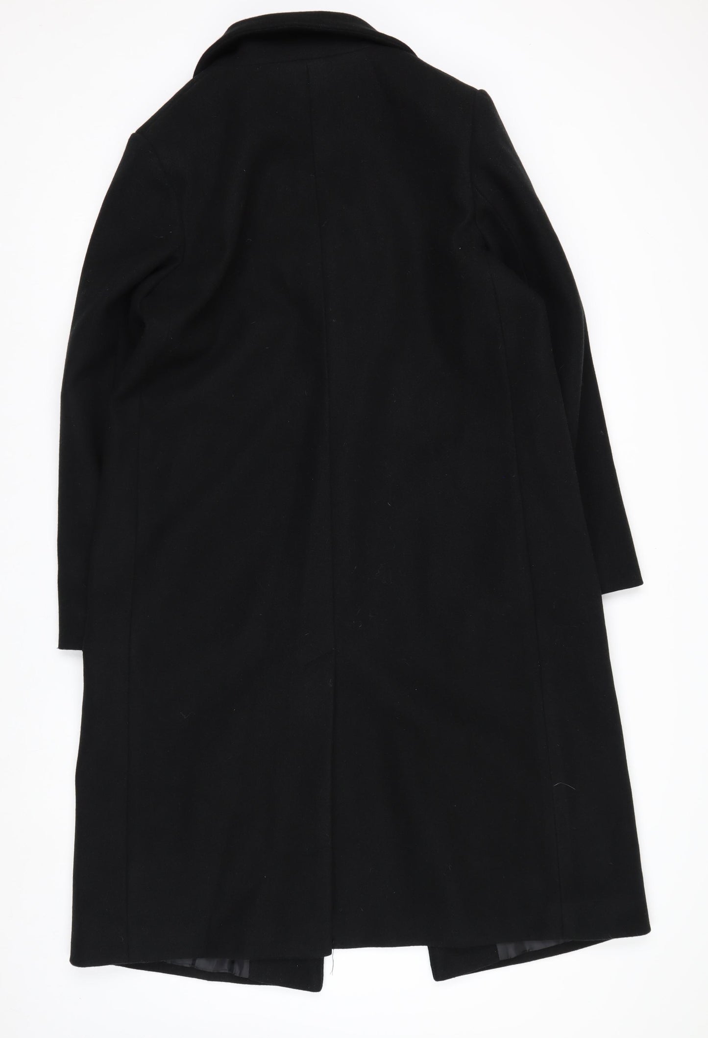 Marks and Spencer Women’s Black Long Overcoat Size 14 Regular Polyester
