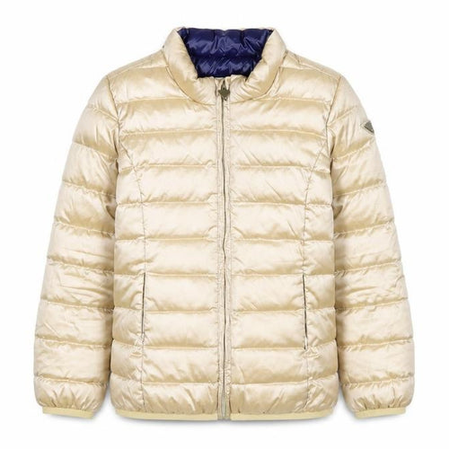 Guess Girls Beige Puffer Jacket 8 Years Lightweight Quilted Winter Coat