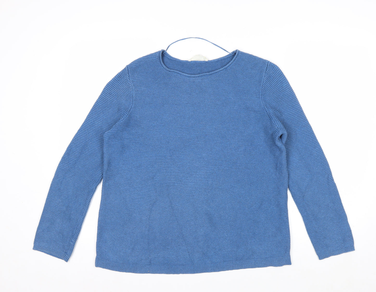 Seasalt Cornwall Women’s Blue Organic Cotton Pullover Jumper UK 8