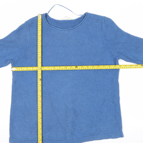 Seasalt Cornwall Women’s Blue Organic Cotton Pullover Jumper UK 8