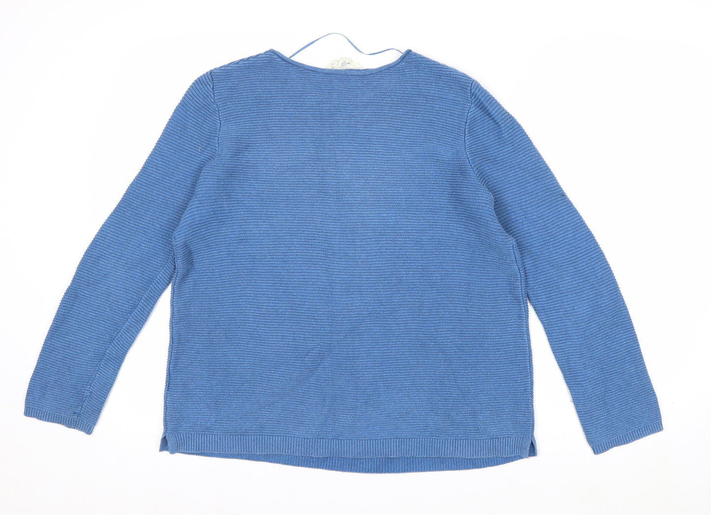 Seasalt Cornwall Women’s Blue Organic Cotton Pullover Jumper UK 8