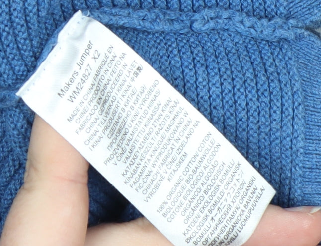 Seasalt Cornwall Women’s Blue Organic Cotton Pullover Jumper UK 8