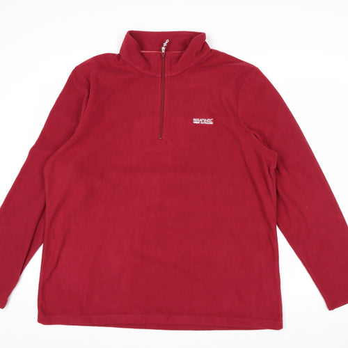 Regatta Men's Red 3XL Fleece 1/4 Zip Pullover Sweatshirt