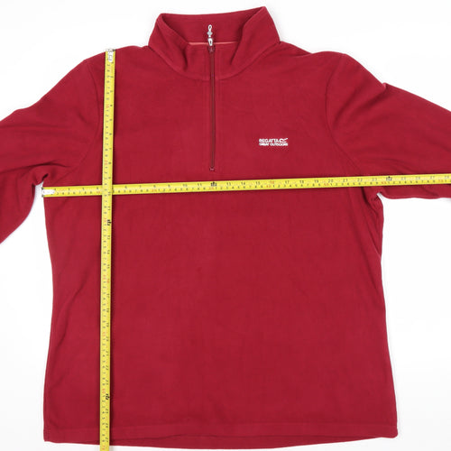 Regatta Men's Red 3XL Fleece 1/4 Zip Pullover Sweatshirt