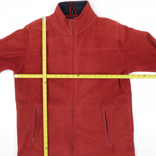 James Pringle Men's Red Fleece Full Zip Jacket Size M