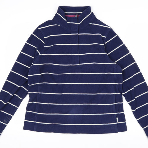 Rohan Womens Navy Striped Fleece Pullover Sweatshirt Size M
