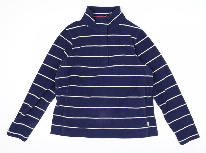 Rohan Womens Navy Striped Fleece Pullover Sweatshirt Size M