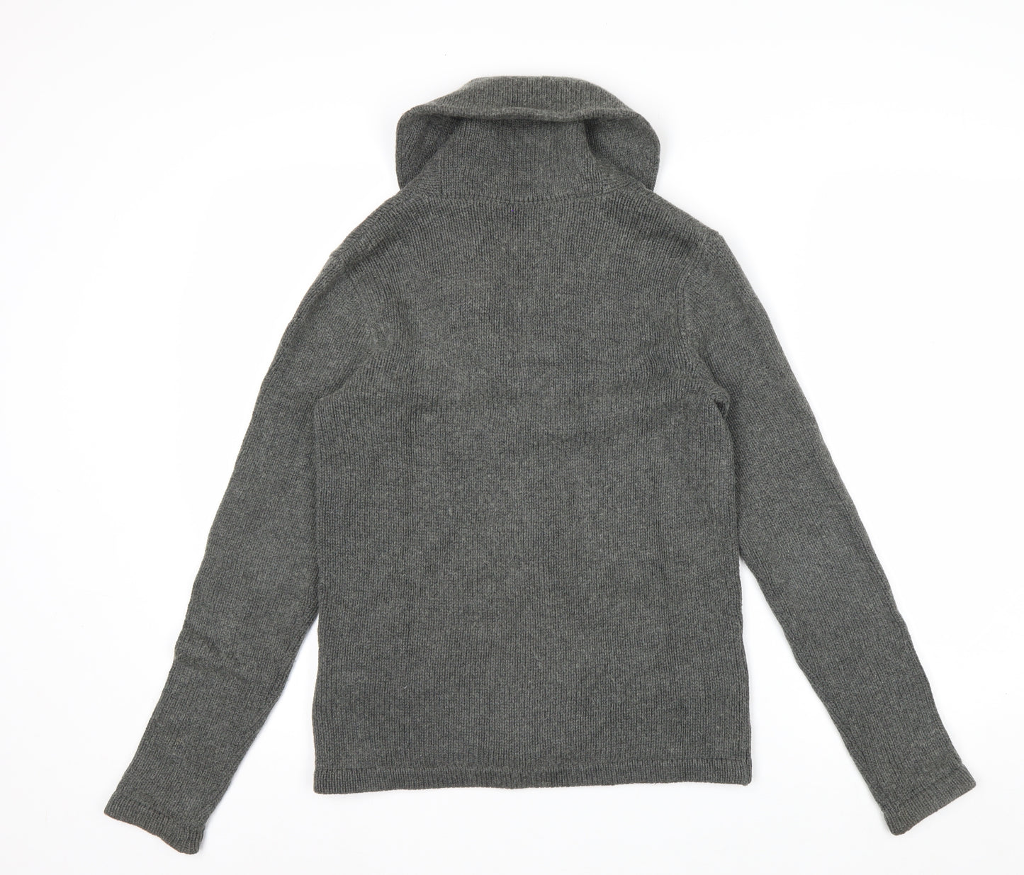 Ralph Lauren Women's Grey M Cardigan Cotton Cashmere Shawl Collar Knit