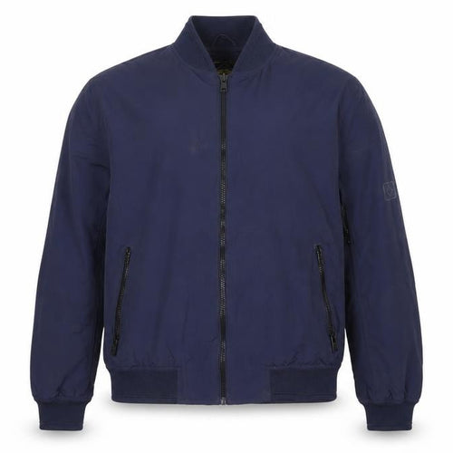 Next Men's Blue Nylon Bomber Jacket L Casual Zip Pockets