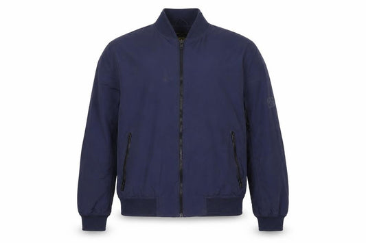 Next Men's Blue Nylon Bomber Jacket L Casual Zip Pockets