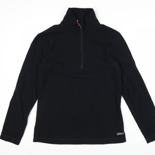 Gelert Womens Black Size 12 Fleece 1/2 Zip Pullover Sweatshirt