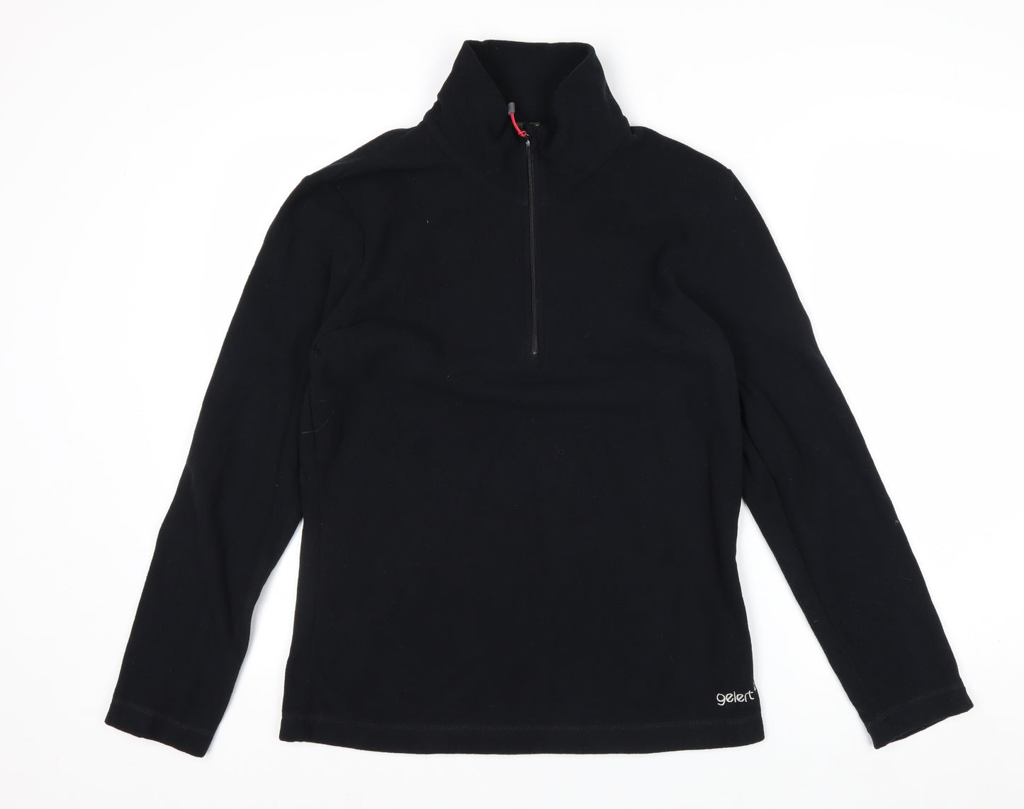 Gelert Womens Black Size 12 Fleece 1/2 Zip Pullover Sweatshirt