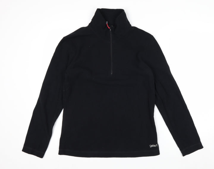 Gelert Womens Black Size 12 Fleece 1/2 Zip Pullover Sweatshirt