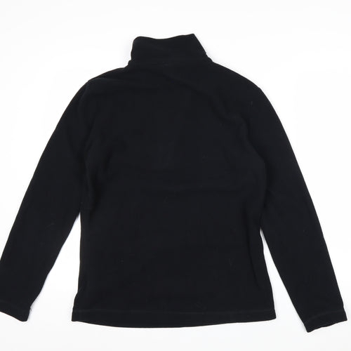 Gelert Womens Black Size 12 Fleece 1/2 Zip Pullover Sweatshirt