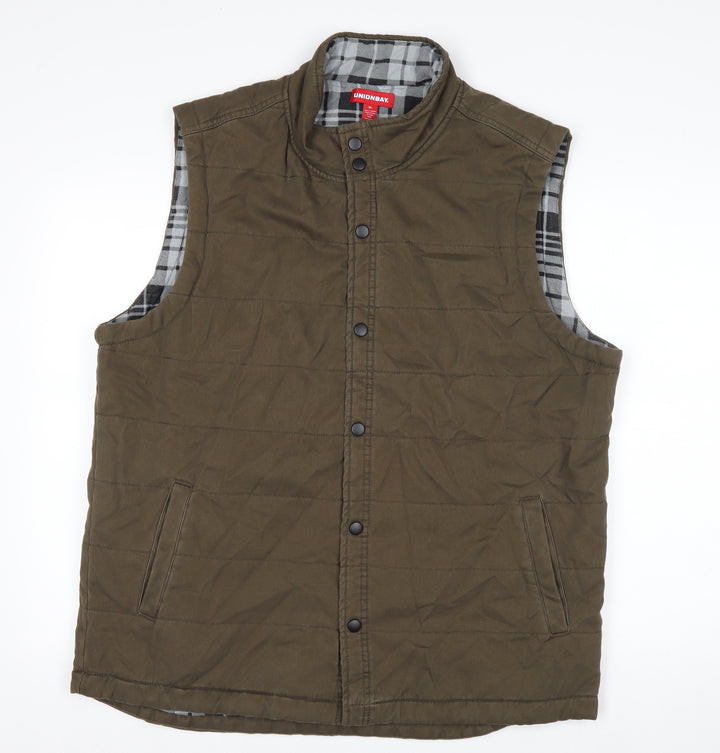 Unionbay Men's Brown Quilted Cotton Waistcoat XL Casual Workwear