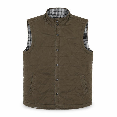 Unionbay Men's Brown Quilted Cotton Waistcoat XL Casual Workwear