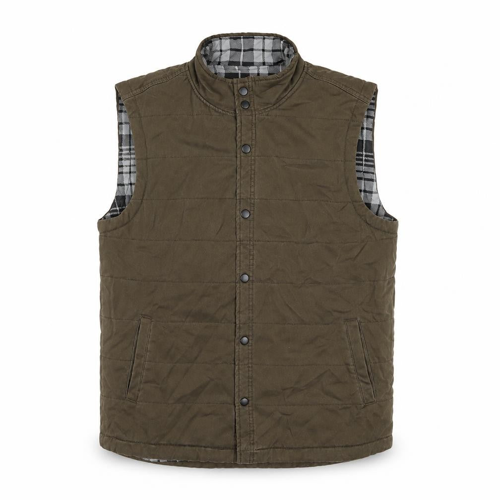 Unionbay Men's Brown Quilted Cotton Waistcoat XL Casual Workwear