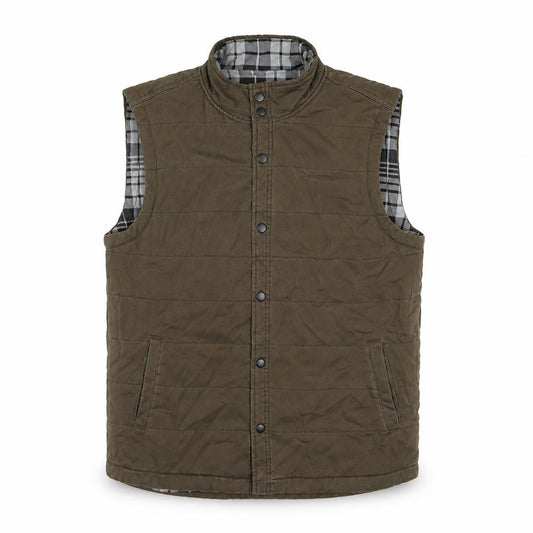 Unionbay Men's Brown Quilted Cotton Waistcoat XL Casual Workwear
