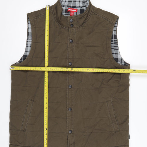 Unionbay Men's Brown Quilted Cotton Waistcoat XL Casual Workwear